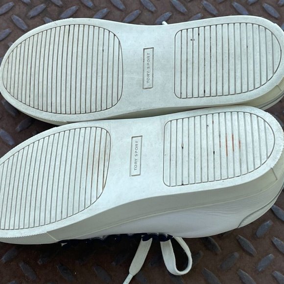 Tory Burch Women Sneaker White Leather Upper Lace Up Sport Shoes Size 9M - Picture 11 of 12